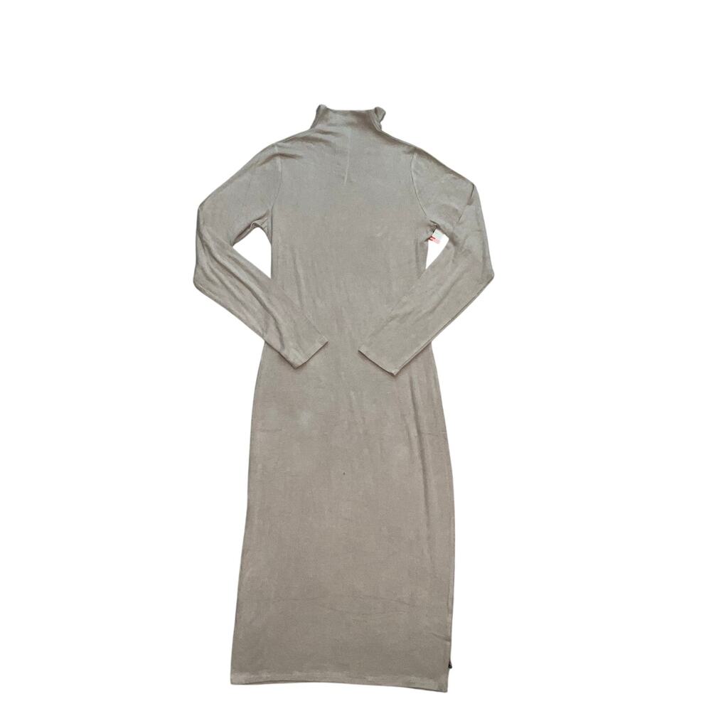 Honor The Gift Long Sleeve Cutout Mockneck Maxi Taupe Brown Dress Size XL